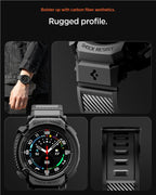 Spigen Rugged Armor Pro, matte black - Samsung Galaxy Watch 8 Classic (46mm)