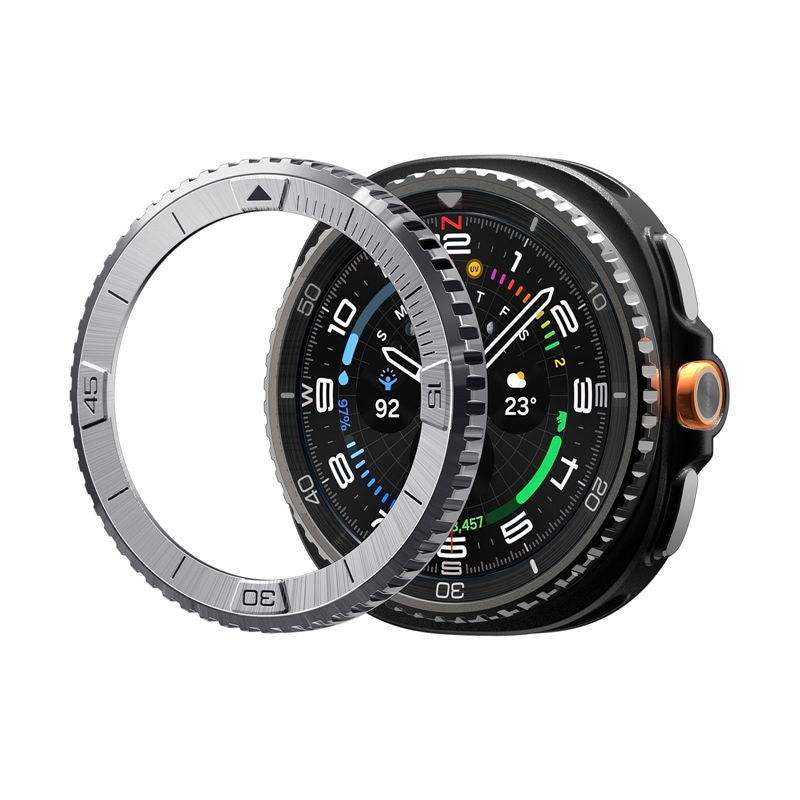 Spigen Bezel Tune (Pilot), silver - Samsung Galaxy Watch 8 Classic 46mm