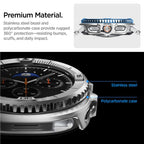 Spigen Bezel Tune Pro (Pilot), silver - Samsung Galaxy Watch 8 Classic 46mm