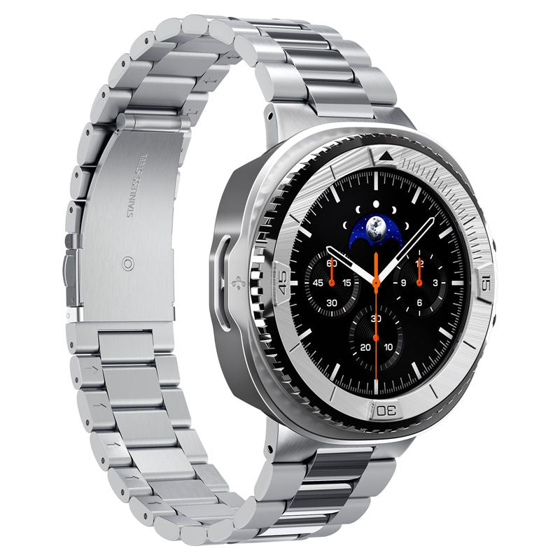 Spigen Bezel Tune Pro (Pilot), silver - Samsung Galaxy Watch 8 Classic 46mm