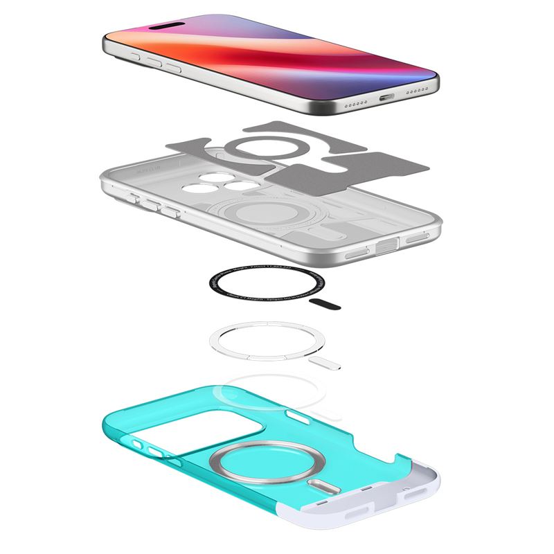Spigen Classic C1 MagSafe, bondi blue - iPhone 17 Pro Max