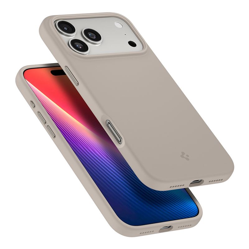 Spigen Silicone Fit MagSafe, stone - iPhone 17 Pro
