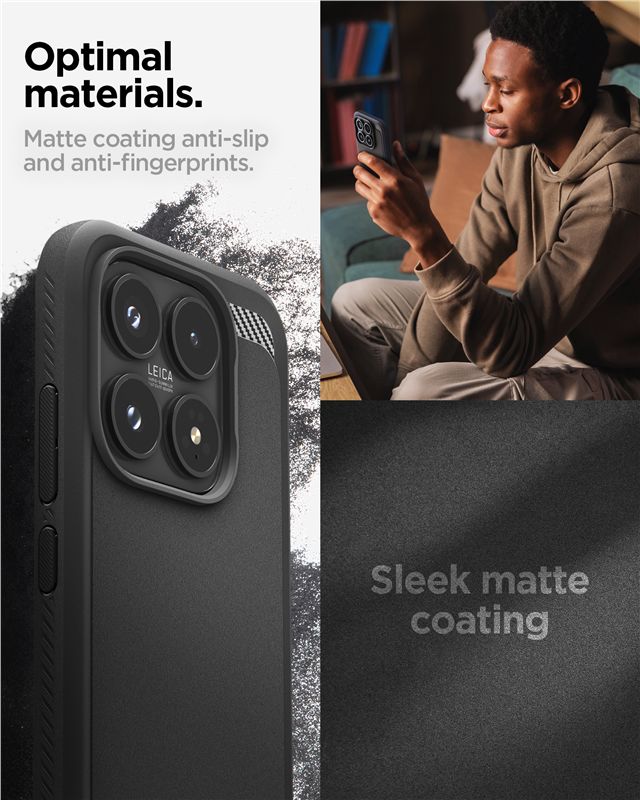 Spigen Rugged Armor, matte black - Xiaomi 17