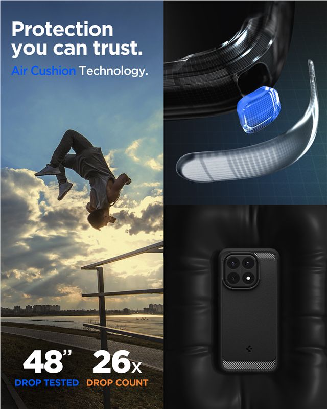 Spigen Rugged Armor, matte black - Xiaomi 15T