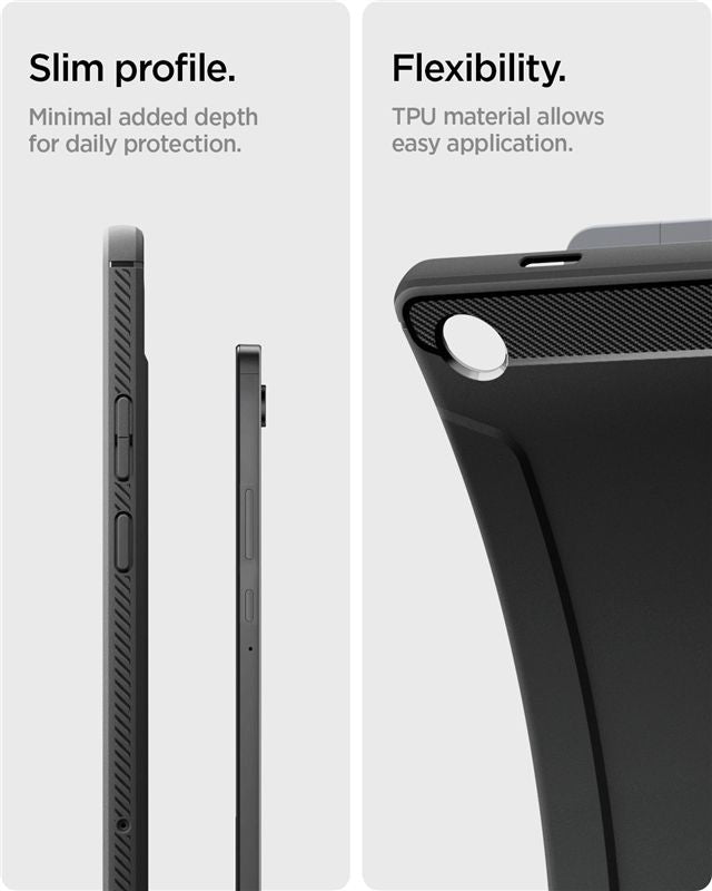 Spigen Rugged Armor, matte black - Samsung Galaxy Tab A11+ (2025)