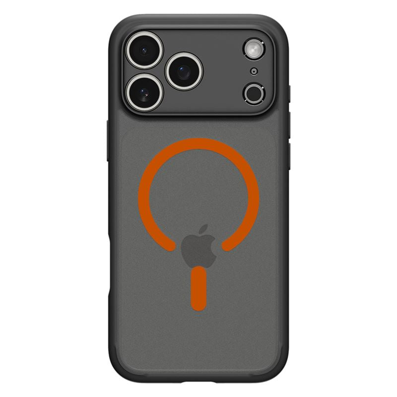 Spigen Ultra Hybrid MagSafe, frost black orange – iPhone 17 Pro