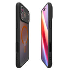 Spigen Ultra Hybrid MagSafe, frost black orange – iPhone 17 Pro