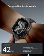 Spigen Rugged Armor 2, matte black - Apple Watch 11 42mm