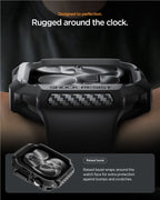 Spigen Rugged Armor 2, matte black - Apple Watch 11 42mm