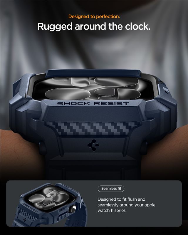 Spigen Rugged Armor Pro 2, navy blue - Apple Watch 11 42mm