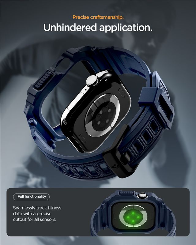 Spigen Rugged Armor Pro 2, navy blue - Apple Watch 11 42mm