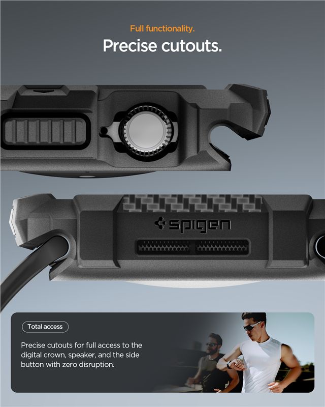 Spigen Rugged Armor 2, matná čierna - Apple Watch 11 46mm