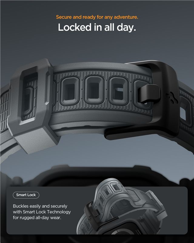 Spigen Rugged Armor Pro 2, dark gray - Apple Watch 11 46mm