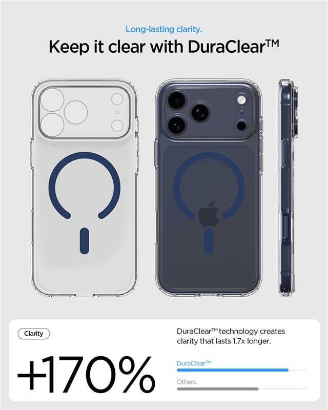 Spigen Ultra Hybrid MagSafe, clear deep blue - iPhone 17 Pro Max
