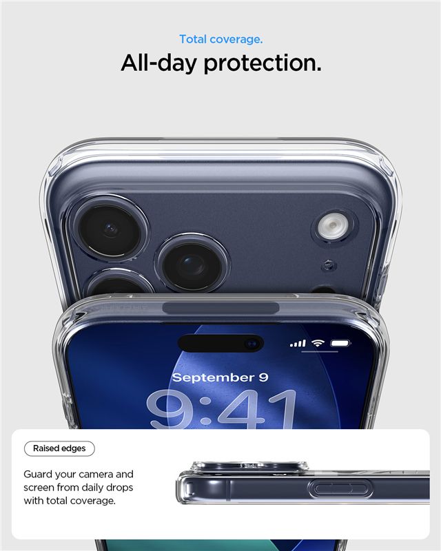Spigen Ultra Hybrid MagSafe, clear deep blue - iPhone 17 Pro Max