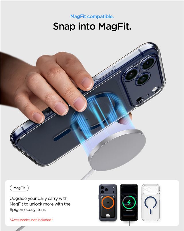 Spigen Ultra Hybrid MagSafe, clear deep blue - iPhone 17 Pro Max