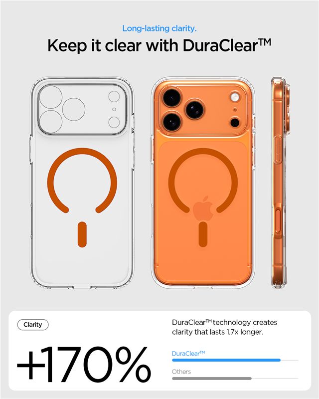 Spigen Ultra Hybrid MagSafe, číry oranžový - iPhone 17 Pro