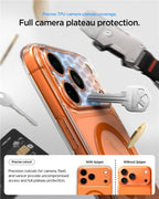 Spigen Ultra Hybrid MagSafe, číry oranžový - iPhone 17 Pro
