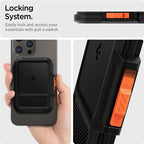 Spigen iPhone Lock Fit Wallet with MagSafe, black