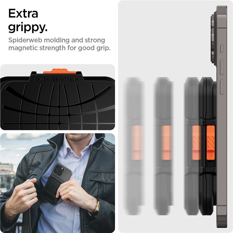 Spigen iPhone Lock Fit Wallet with MagSafe, black