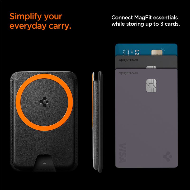 Spigen Valentinus MagSafe Wallet 3 Card, black