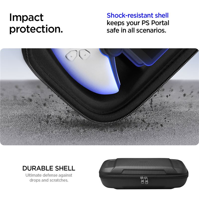 Spigen Rugged Armor Pro Pouch, black - Sony Playstation Portal