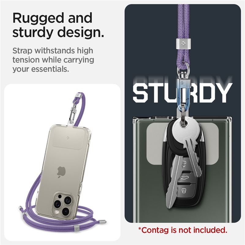 Spigen Universal Cross Body Strap 2 1 Pack, deep purple