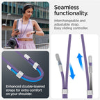Spigen Universal Cross Body Strap 2 1 Pack, deep purple