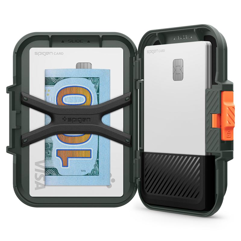 Spigen iPhone Lock Fit MagSafe Wallet, military green