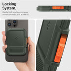 Spigen iPhone Lock Fit MagSafe Wallet, military green