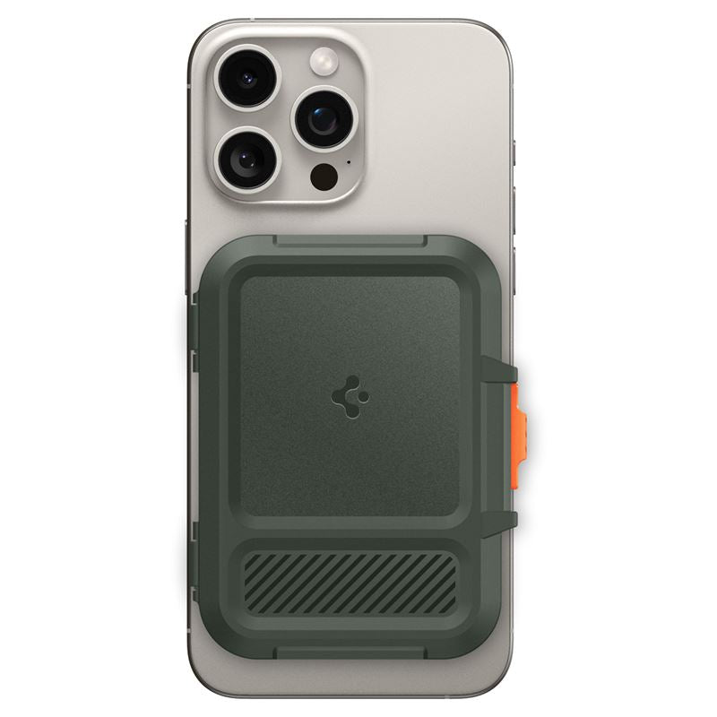 Spigen iPhone Lock Fit MagSafe Wallet, military green