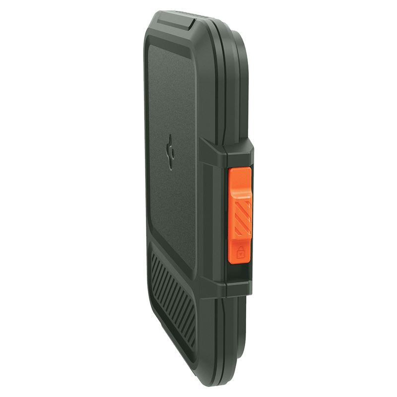 Secures credit, debit, and ID cards with a unique locking mechanism