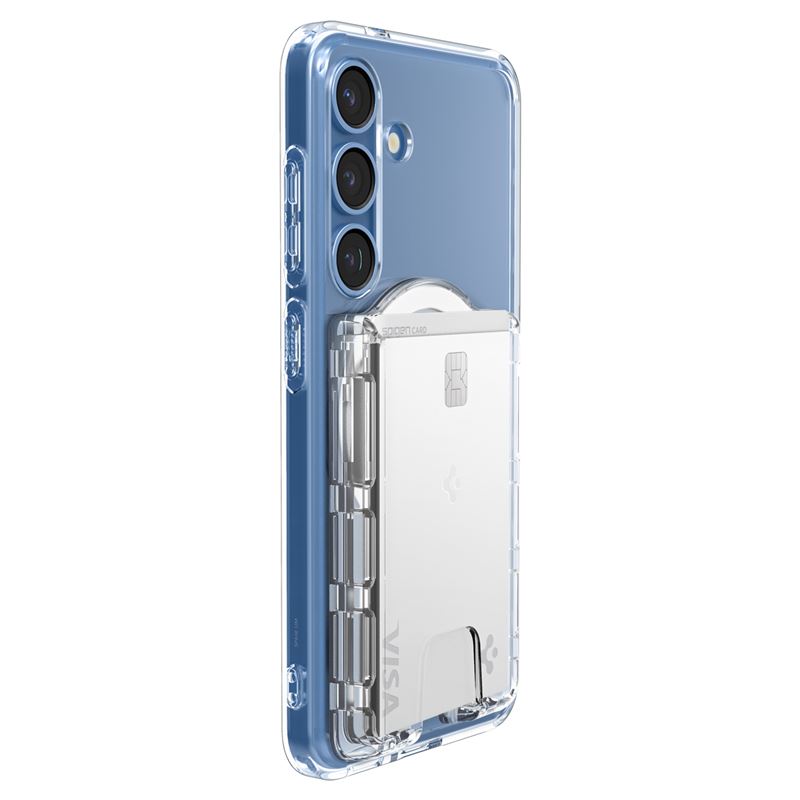 Spigen Ultra Hybrid Wallet MagSafe, crystal clear - Samsung Galaxy S25 Series
