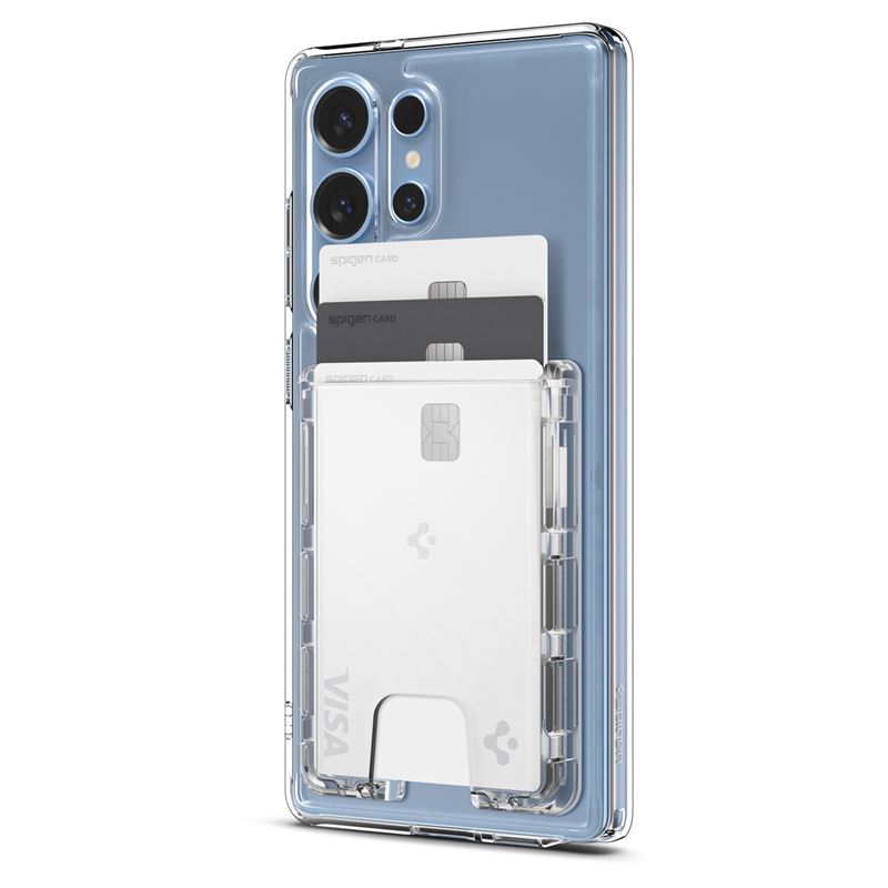 Spigen Ultra Hybrid Wallet MagSafe, crystal clear - Samsung Galaxy S25 Series