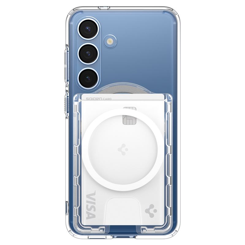 Spigen Ultra Hybrid Wallet MagSafe+, crystal clear - Samsung Galaxy S25 Series