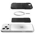 Spigen Tough Armor Pro Wallet MagSafe 5 kariet, čierna