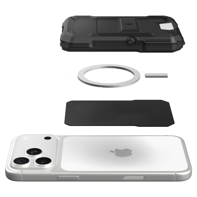 Spigen Tough Armor Pro Wallet MagSafe 5 kariet, čierna