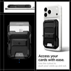 Spigen Tough Armor Pro Wallet MagSafe 5 kariet, čierna