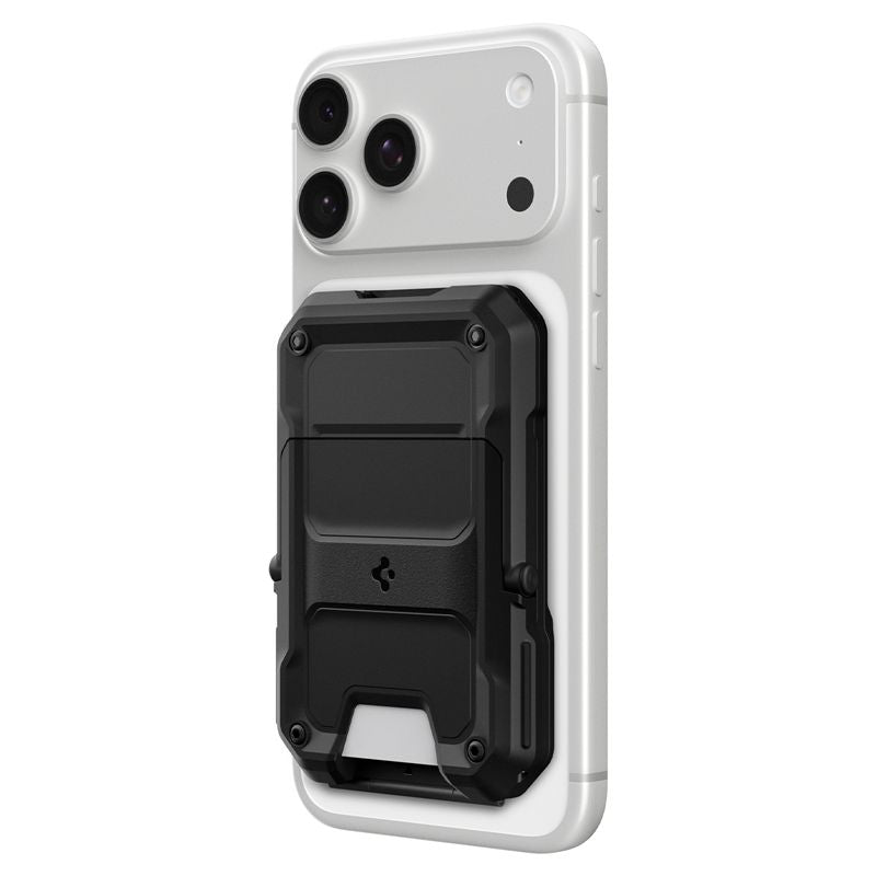 Spigen Tough Armor Pro Wallet MagSafe 5 kariet, čierna