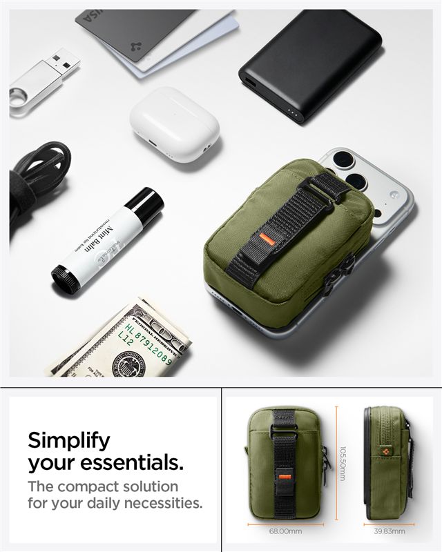 Spigen Portable Organizer Pouch TintapZip MagSafe, olive green