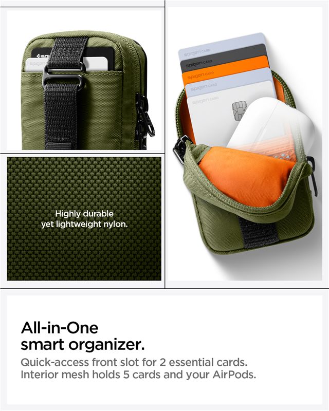 Spigen Portable Organizer Pouch TintapZip MagSafe, olive green