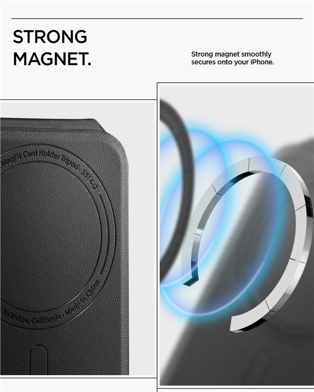 Spigen Slim Fold Stand MagSafe Wallet 1 Card, black
