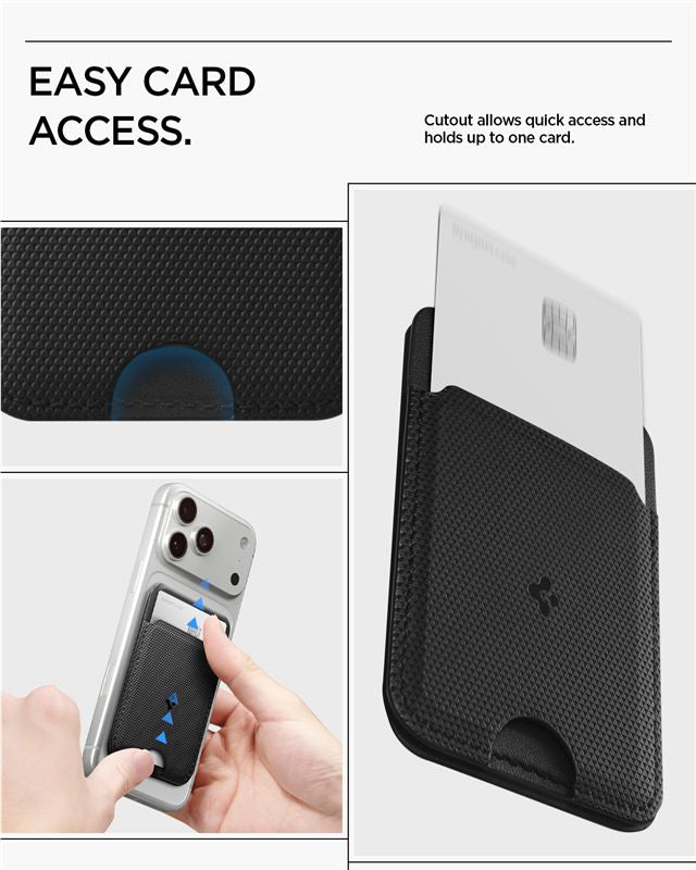 Spigen Slim Fold Stand MagSafe Wallet 1 Card, black