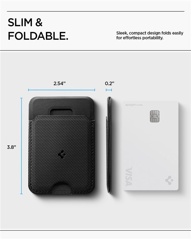 Spigen Slim Fold Stand MagSafe Wallet 1 Card, black