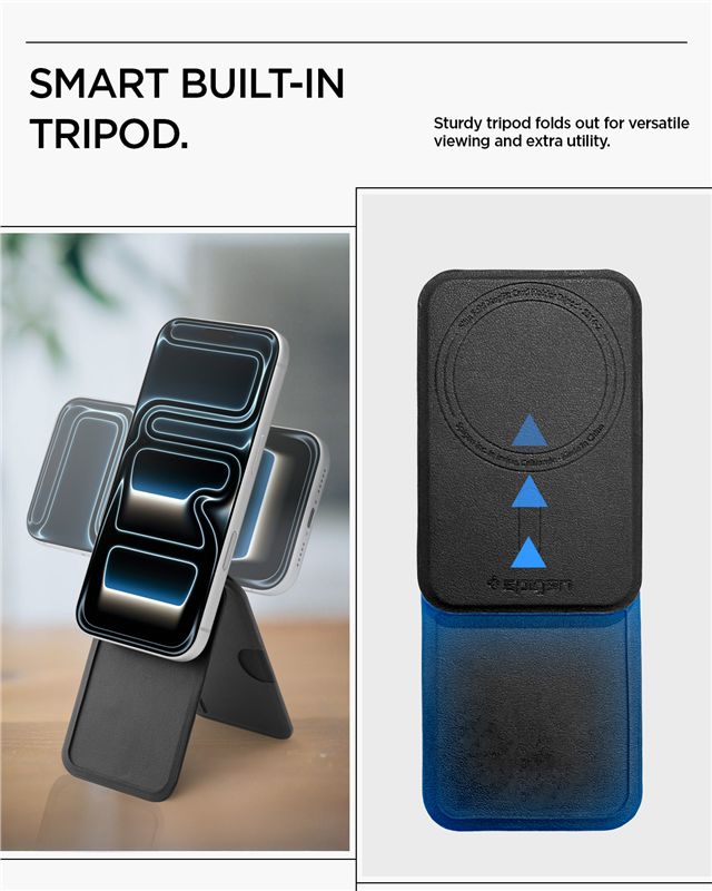 Spigen Slim Fold Tripod MagSafe Wallet 3 Card, black