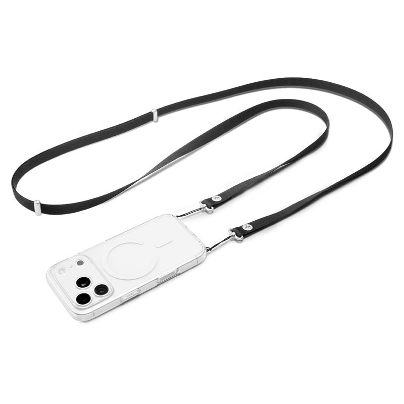 Spigen Crossbody Lanyard Strap (Strap 1P + Connector 2P) DA30L, black - for iPhone 17 Lanyard Case