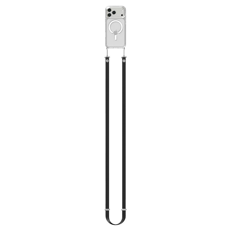 Spigen Crossbody Lanyard Strap (Strap 1P + Connector 2P) DA30L, black - for iPhone 17 Lanyard Case