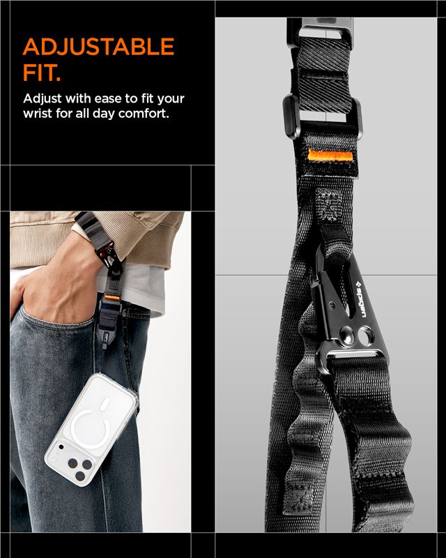Spigen univerzálna šnúrka na zápästie (Strap 1P) DA30S, čierna