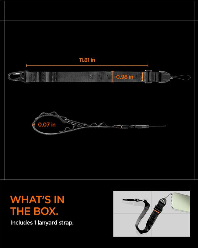 Spigen univerzálna šnúrka na zápästie (Strap 1P) DA30S, čierna