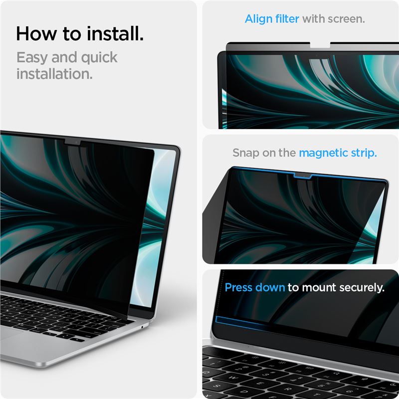 Spigen SafeView 1 Pack - MacBook Air 13" M4/M3/M2